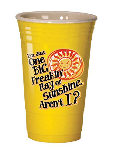Spoontiques 18140 Ray of Sunshine Party Cup, Yellow