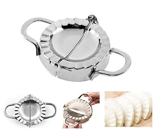 Autumoon Dumpling Maker - Stainless Steel Dumpling Press/Empanada Press/Pie Ravioli Dumpling Wrappers Mold Kitchen Accessories (7.5cm/3 inch Small)