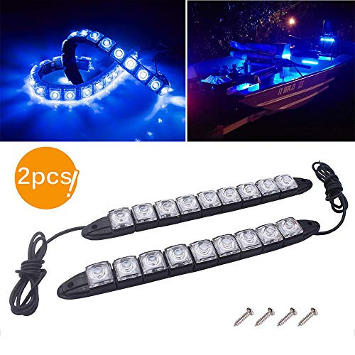 Houkiper Led Boat Bow Navigation Lights Strip, 12v Boat Marine Deck Light Stern Lights Courtesy Boat Light Ip67 Waterproof for Marine Boat Vessel Pontoon Yacht Skeeter Dinghy Kayak Catamaran - 2 Pack
