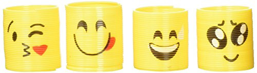 RIN (24 Assorted 35mm Emoji Coil Springs (Slinkies) ~ Fun Party Favors ~ Easter Goody Bag ~ Party Gifts ~ Teacher Classroom ~ Stocking Stuffer