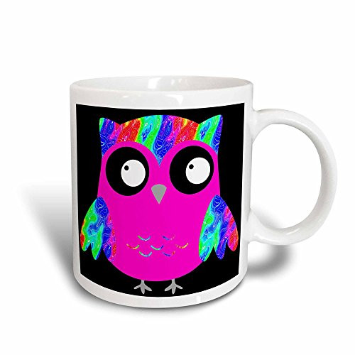 3dRose Cute Psychedelic and Neon Pink Sixties Owls Magic Transforming Mug, 11-Ounce 3dRose Cute Psychedelic and Neon Pink Sixties Owls Magic Transforming Mug, 11-Ounce