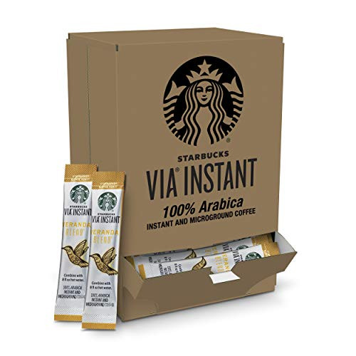Starbucks VIA Instant Veranda Roast Blonde Roast Coffee (1 box of 50 packets)