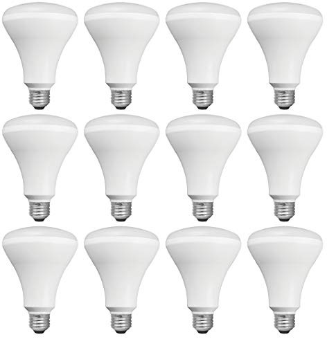TCP 65 Watt LED BR30, 12 Pack, Soft White (2700K), Non-Dimmable Flood Light Bulbs