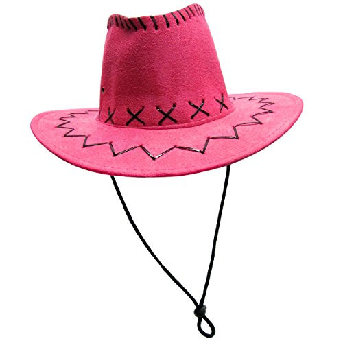 Jacobson Hat Company Child's Faux Suede Cowboy Hat with Black Stitching