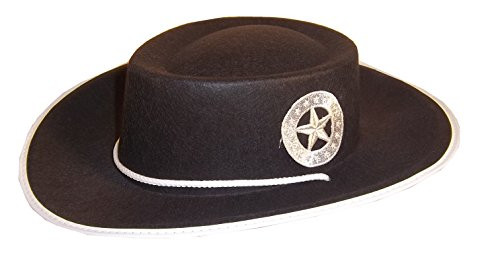Jacobson Hat Company Child's Permafelt Concha Cowboy Costume, Black, Small