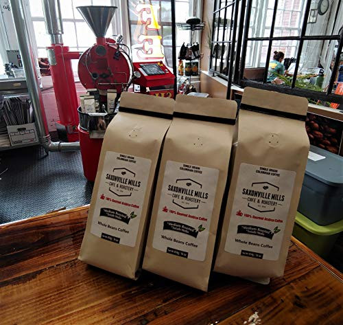 Fresh Coffee Colombia Whole Bean, Medium Roasted coffee, 12 Ounce Coffee from Colombia, Single Origin Farm Coffee beans ,1 Lb Coffee ,Saxonville Mills Cafe Fresh Coffee Colombia Whole Bean, Medium Roasted coffee, 12 Ounce Coffee from Colombia, Single Origin Farm Coffee beans ,1 Lb Coffee ,Saxonville Mills Cafe