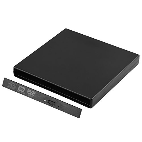 Optical Drive Enclosure, Portable USB 2.0 External Optical Drive Case Kit Mobile Enclosure for Laptop, Suitable for 12.7mm Slim Optical SATA Drive Core Installation - Black