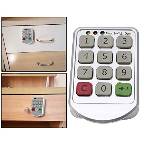 Electronic Cabinet Lock Set, Digital Keypad Cabinet Lock with Password Entry - Keyless Combination Lock for Cabinet Drawer Locker