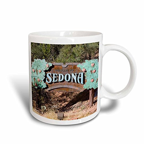 3dRose mug_87972_3 Arizona, Red Rock Country, Sedona Welcome Sign Us03 Jwi0180 Jamie and Judy Wild Magic Transforming Mug, 11-Ounce