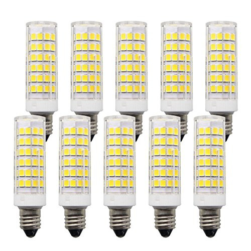 E11 LED Light Bulb 5W to 6W, 60W or 75W, 110v/120v/130v Halogen Bulbs Equivalent ,Mini Candelabra JD,Daylight, Replaces T4 /T3 JD Type Clear E11 Light Bulb (Daylight 10) E11 LED Light Bulb 5W to 6W, 60W or 75W, 110v/120v/130v Halogen Bulbs Equivalent ,Mini Candelabra JD,Daylight, Replaces T4 /T3 JD Type Clear E11 Light Bulb (Daylight 10)