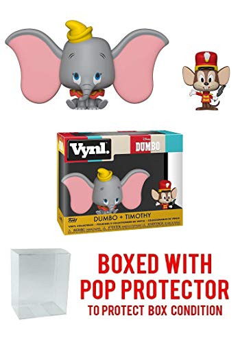 Pop! Vynl Disney: Dumbo + Timothy 2-Pack Vynl Figures (Includes Compatible Pop Box Protector Case)