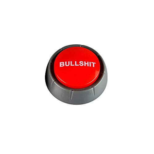 Hotfashion Bullshit Button Desktop Sound Toy BS Buzzers Large Loud BS Button Party Toy Funny