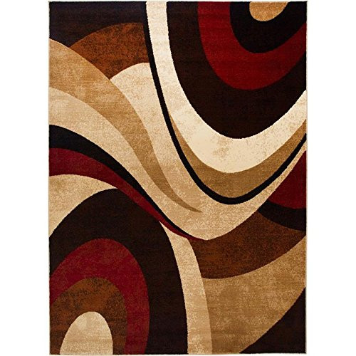 Home Dynamix Tribeca Slade Modern Area Rug, Abstract Brown/Red 18.9"x31.5"