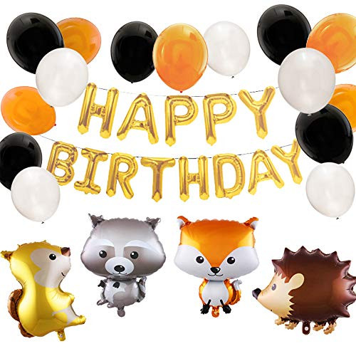 Set of 20 Woodland Party Supplies Woodland Animals Balloons Forest Animal Friends Themed Balloons Woodland Animals Baby Shower Birthday Party Decorations