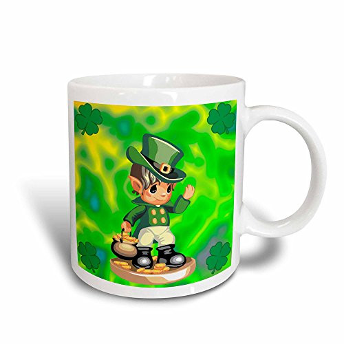 3dRose St. Patrick's Day Leprechaun, Magic Transforming Mug, 11-Ounce