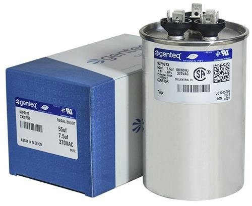 GE Genteq Round Capacitor 55 7.5 uf MFD 370 Volt Z97F9973 97F9973 by GE