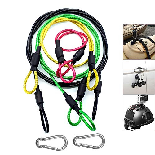 Camera Safety Tether, Stainless Steel Wire Colorful Coating Lanyard with Hook Carabiner Clip for GoPro Hero 7 6 5 4 3 Session DJI Osmo Action and Other Action Camera Camera Safety Tether, Stainless Steel Wire Colorful Coating Lanyard with Hook Carabiner Clip for GoPro Hero 7 6 5 4 3 Session DJI Osmo Action and Other Action Camera