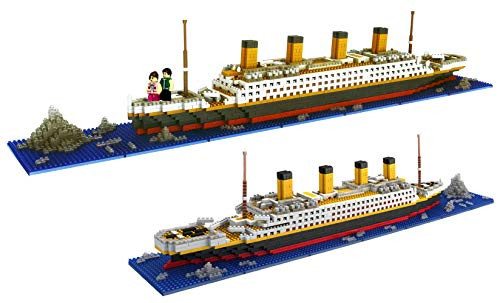 dOvOb Nano Blocks Titanic Model Building Set with 2 Figure, 1872 Piece Mini Bricks Toy, Gift for Adults and Kids