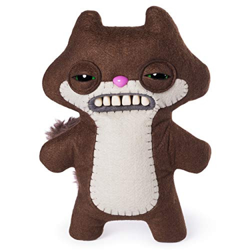 Fuggler Funny Ugly Monster 9 Sketchy Squirrel Plush Creature with Teeth - Brown