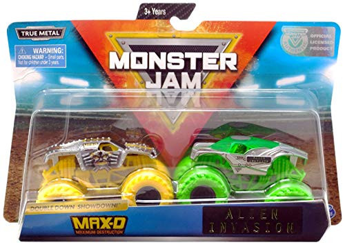 MJ Monster Jam Double Down Showdown Max-D and Alien Invasion