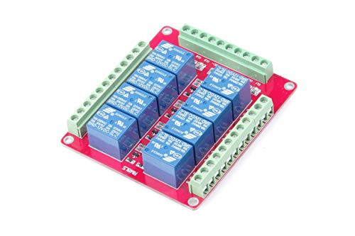DC 12V 8-Channel 10A Relay Control Module Low Level Trigger Red & Blue Indicators for Arduino