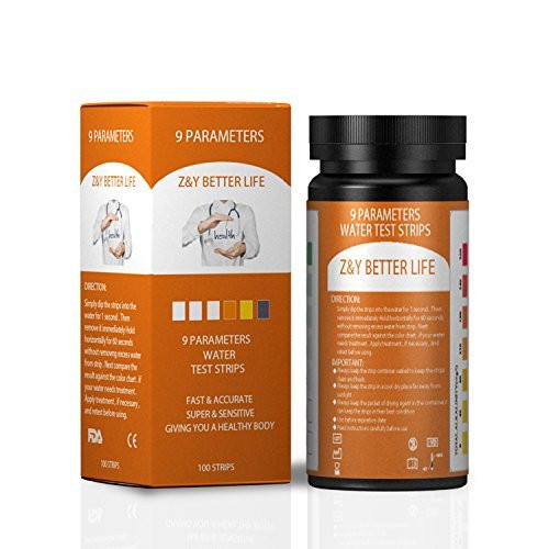 Z&Y Better Life 9 in 1 drinking water test kit,drinking water test strips 100ct,test for drinking water, aquarium,Pool & Spa;best Kit for Accurate Water Quality Testing,Instant Results