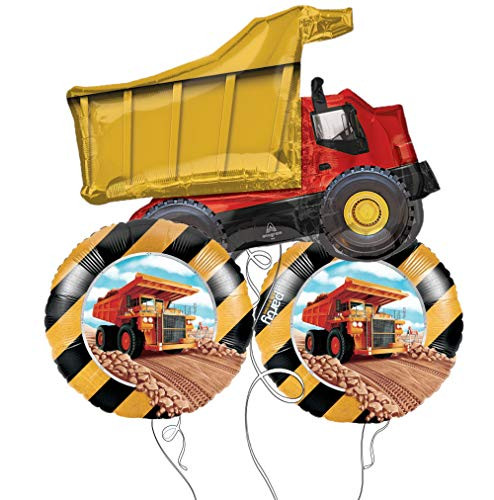 Big Dig Construction Zone Mylar Balloon Bouquet
