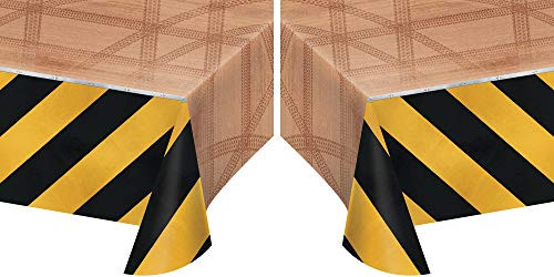 Big Dig Construction Zone Party Table Covers - Pack of 2