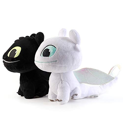 Honeytoy 2 PCS / Set Light & Night Fury How to Train Your Dragon Toothless Doll Stuffed Animal Plush Toy for Children (22 cm) (Light & Night) Honeytoy 2 PCS / Set Light & Night Fury How to Train Your Dragon Toothless Doll Stuffed Animal Plush Toy for Children (22 cm) (Light & Night)