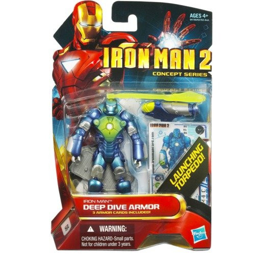 Iron Man 2 Movie Concept Series 4 Inch Action Figure Iron Man Deep Dive Armor by HASBRO
