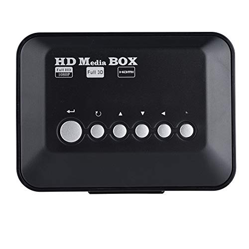 fosa HDMI Media Player, 1080P Ultra HD Digital Media Player Box with IR Remote Control Support USB Drives and SD Cards (US)