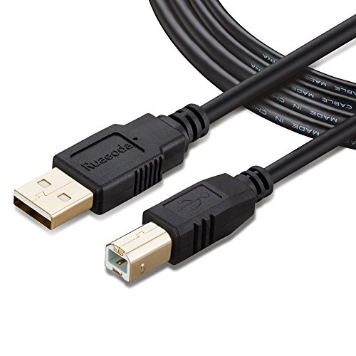 Printer Cable 25 Feet,Ruaeoda USB Printer Cable Cord USB 2.0 Type A Male to B Male Printer Scanner Cable for HP, Canon,Epson, Lexmark, Dell, Xerox, Samsung Etc