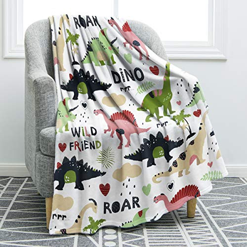 Jekeno Cartoon Dinosaurs Throw Blanket Soft Ligtweight Durable Cozy Bed Couch Blanket Boys Girls Children Gift 50"x60" Jekeno Cartoon Dinosaurs Throw Blanket Soft Ligtweight Durable Cozy Bed Couch Blanket Boys Girls Children Gift 50"x60"