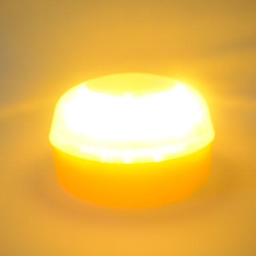 OUSHE Amber Emergency LED Lights Magnetic Base Wireless Beacon Light for Vehicles Roof Top 12 LED Warning Caution Signal Strobe Light Flashing Light for Truck Firefighters Traffic Flicker Lamp