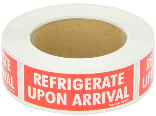 Aviditi SCL237 Rectangle Label"Refrigerate Upon Arrival", 4" Length x 1-1/2" Width (Roll of 500)
