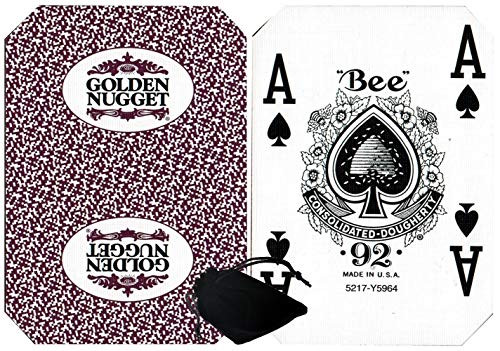 Cyber-Deals Wide Selection of LAS Vegas Downtown/Off-Strip Casino Table-Played Authentic Playing Card Decks with Black Velvet Cloth Pouch Bag (Golden Nugget (Purple)) Cyber-Deals Wide Selection of LAS Vegas Downtown/Off-Strip Casino Table-Played Authentic Playing Card Decks with Black Velvet Cloth Pouch Bag (Golden Nugget (Purple))