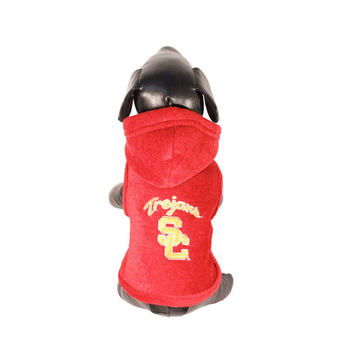 NCAA USC Trojans Polar Fleece Hooded Dog Jacket