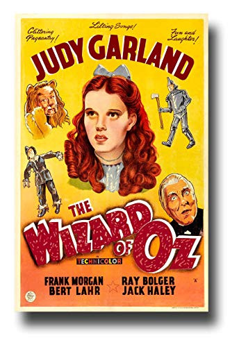 The Wizard of Oz Poster Movie Promo 11 x 17 inches Judy Garland Yellow Orange Frank Morgan Ray Bolger Bert LAHR Jack Haley