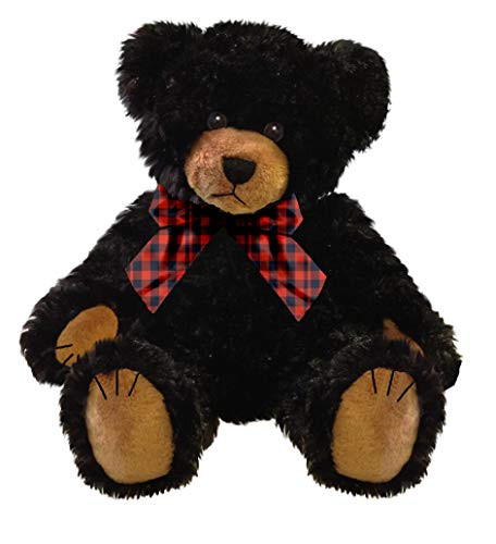 First & Main 7" Black Scraggles Teddy Bear
