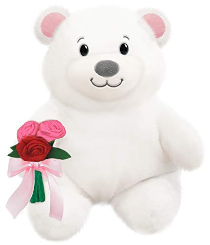 First & Main 7" White Buddy Teddy Bear, Multicolor