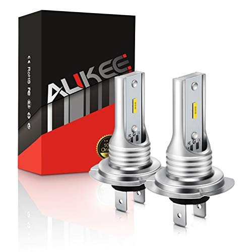 H7 LED Fog Light Bulb, Aukee Super Bright 6000K Cool White CSP Chips (Pack of 2)