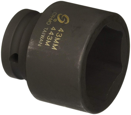 Sunex 443M 3/4-Inch Drive Standard 6 Point Metric Impact Socket, 43-Mm