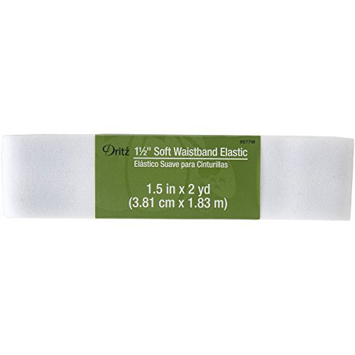 Dritz Notions DRI9577.W Elastic Soft Waistband 1 1/2" White
