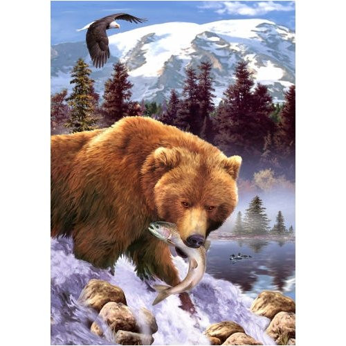 SunsOut Grizzly Bear 1000 pc Jigsaw Puzzle