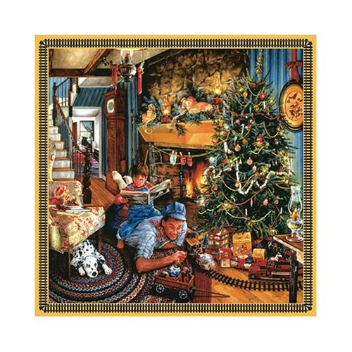 SunsOut Fathers Christmas Train 500 Piece Jigsaw Puzzle SunsOut Fathers Christmas Train 500 Piece Jigsaw Puzzle