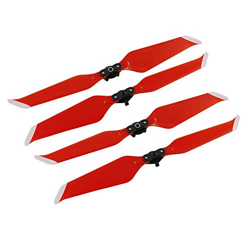Colored Propellers for DJI Mavic 2 Pro/Mavic 2 Zoom Drone Accessories Foldable Low-Noise 8743F Props Quick-Release Blades (Red)