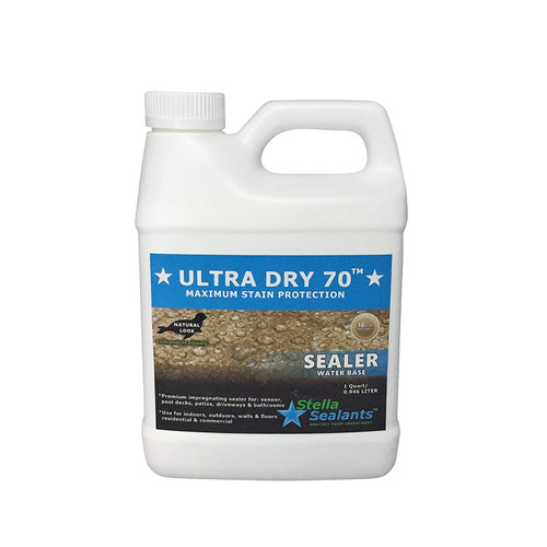 Natural Stone Sealer - Marble Sealant - Ultra Dry 70 for Countertop tile and Grout (Quart)