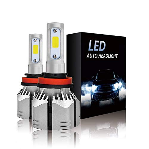H11 LED Headlight Bulbs 6500k 12000LM Extremely Bright H8 H9 Car bulbs All- in -One Aluminum COB Chips Conversion Kit (2-PACK)