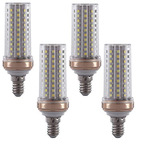 LXcom 20W E12 LED Corn Light Bulb(4 Pack)- 2835 SMD 88 LEDs 150 Watt Equivalent 1500LM Daylight White LED Chandelier Bulbs E12 Candelabra Corn Bulb Lamp for Home Lighting, Non Dimmable, AC85-265V