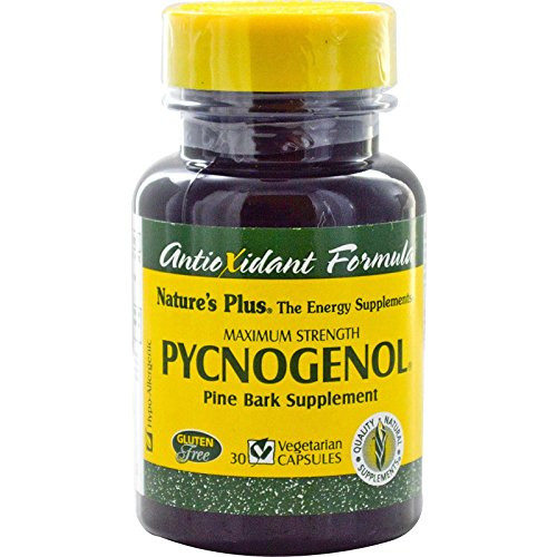 Natures Plus Pycnogenol - 30 mg, 30 Vegetarian Capsules - Pine Bark Extract Supplement, Promotes Circulatory Health, Antioxidant, Anti Inflammatory - Gluten Free - 30 Servings